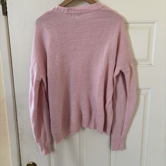 Sweet Society Hot Topic Womens Cardigan Sweater Pink M Cottagecore Coquette Cute - Picture 6 of 9